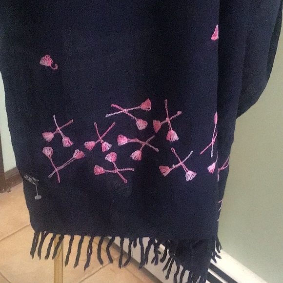 TIE RACK WOOL SHAWL - Picture 2 of 7